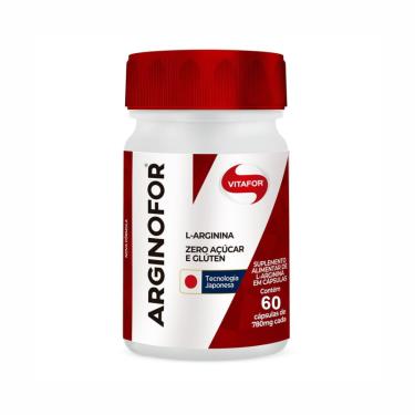 Imagem de Arginofor Aminoácido 100% L-arginina Vitafor 60 Cápsulas