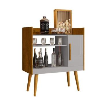 Imagem de Aparador Balcão Café II Com 1 Porta Pés Palito - Móveis Bechara, Natur