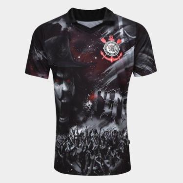 Imagem de Camiseta Corinthians Quebrada Masculina - Surf Center, Preto, M