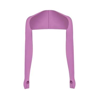 Imagem de Manga De Braço Refrescante Feminina Com Furo Para O Dedo E Proteção UV