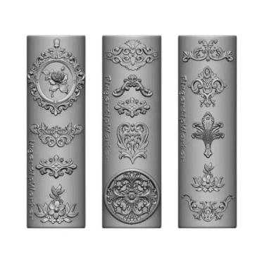 Imagem de Moldes De Silicone Para Unhas Com Design De Janela Floral Barroca Retr