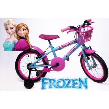 Imagem de Bicicleta Infantil Feminina Aro 16 - Azul - Personagem - Olimpica Bike