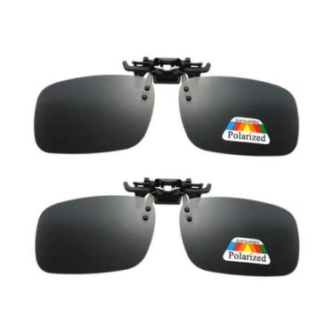 Imagem de Óculos De Sol Polarizados Clip-on (2 Peças) Para Miopia, Visão Noturna