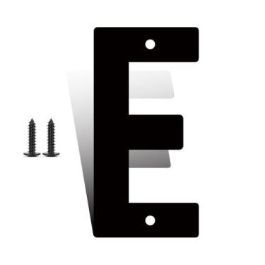 Imagem de Números de casa de metal SpNo1-MS 25 cm pretos para escritório e casa