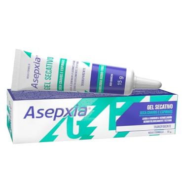 Imagem de Asepxia Gel Secativo Antiacne 15 g – Seca Cravos e Espinhas Rapidamente – Fórmula Hidro-Force Transparente para Pele Oleosa e Mista – Dermatologicamente Testado