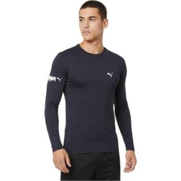 Imagem de Camiseta Manga Longa Puma UV50+ Masculina Preto-Masculino