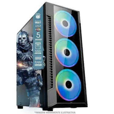 Imagem de Pc Gamer Amd Ryzen 5 5600gt, 16gb Ram, Placa De Video Radeon Vega 7, Ssd 480gb, Fonte 550w