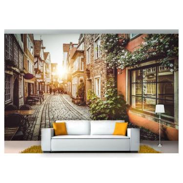 Imagem de Papel De Parede Cidade Antiga Rua Européia 3D Cda08