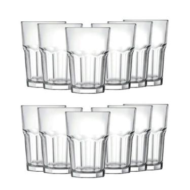 Imagem de Jogo de 12 Copos de Vidro Cocktail Transparente 350ml - Dumiat