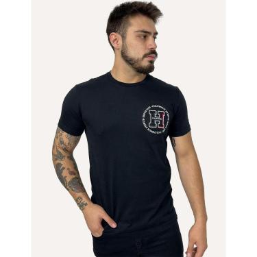 Imagem de Camiseta Tommy Hilfiger Masculina Columbus H Roundle Logo Azul Marinho-Masculino