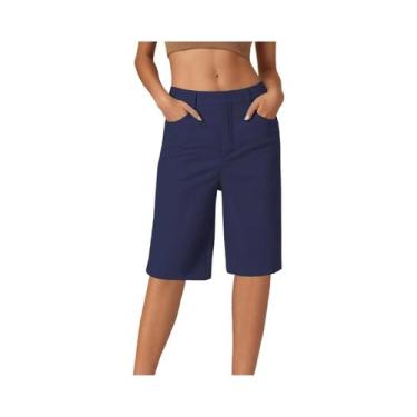 Imagem de Shorts Cargo Femininos De Cintura Alta, Moda Casual, Calças Retas Com 