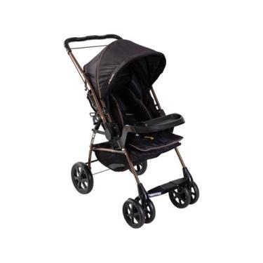 Imagem de Carrinho de Bebe Reversivel Galzerano Milano Preto Cobre, Preto e Cobr