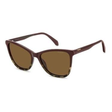 Imagem de Óculos Solar Polaroid Pld4194/s Ydc 55 Brilho Degradê Lente Marrom Polarizada-Feminino