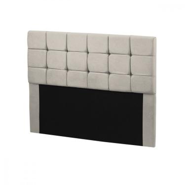 Imagem de Cabeceira Para Cama Box Casal Julia 140cm Veludo Detalhes Com Botões Marfim Star Confort