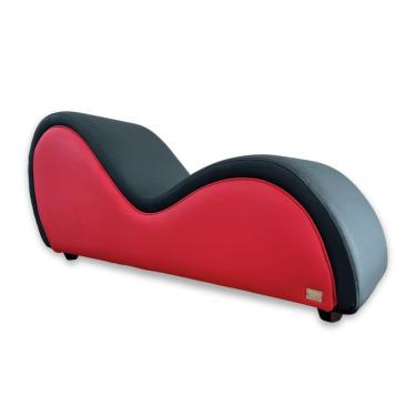 Imagem de Sofá Poltrona Decorativa Tantra Design Americano Couro Sintético Preto Vermelho Desire...