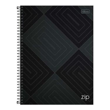 Imagem de Caderno Espiral Universitário Zip Retângulo 10 Matérias Preto - Tilibra