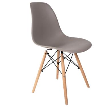 Imagem de Cadeira de Jantar Eames Eiffel Dkr Estrutura em Aço Assento em PP (Polipropileno) Cinza