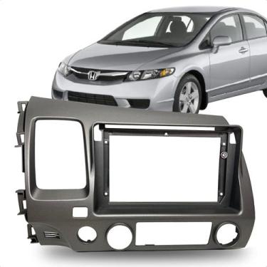 Imagem de moldura contra frente honda civic 9 polegadas com redutor para 7 poleg