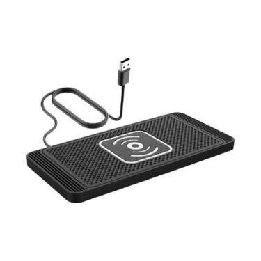 Imagem de Carregador Sem Fio Para Carro 15W, Base Antiderrapante Qi Com Carregam