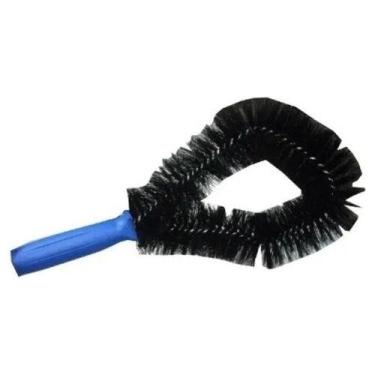 Imagem de Escova Para Limpeza Tubos E Cantos Dobrável Bralimpia Azul