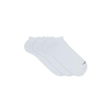 Imagem de Kit 3 Pares de Meias Invisível Mash Confortável Macia, Branco, 34-38