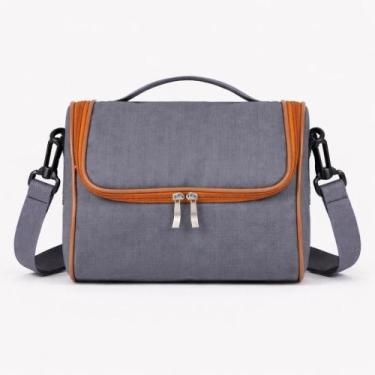 Imagem de Bolsa Térmica Transversal Lancheira Porta Lanche Adulto - Pikuka, Cinz