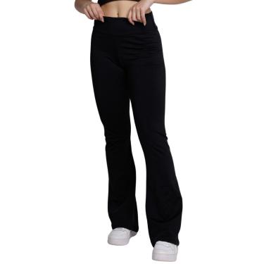 Imagem de Calça Legging Suplex Flare Bella Fiore Boca de Sino Bailarina Cintura Cós Alto Moda Fit...