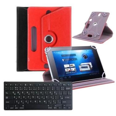Imagem de Capa Case Giratória + Teclado Bluetooth  + Caneta Touch p/ Tablet M10 