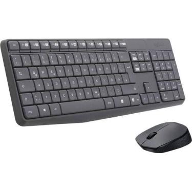 Imagem de Kit Teclado E Mouse Sem Fio Logitech Mk235