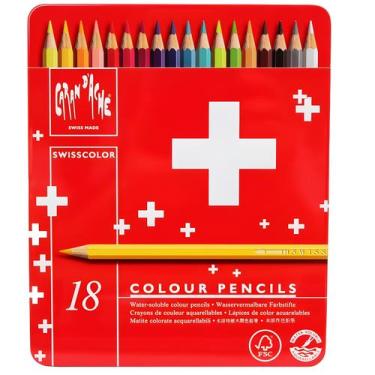 Imagem de Lápis de Cor Aquarelavel Caran D'ache Swisscolor 12 Cores - CARANDACHE