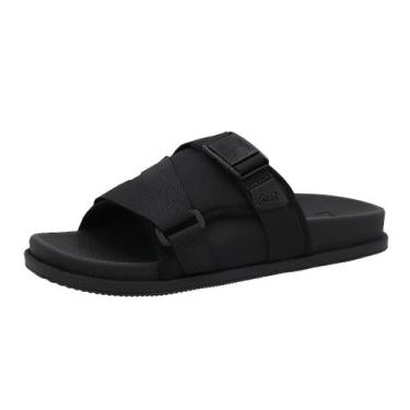 Imagem de Chinelo Feminino Plataforma Poofy Tira Slide Macio Usaflex, Preto, 36