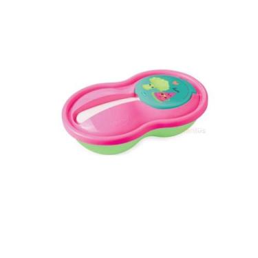 Imagem de Pote Para Papinha Com Colher Plasútil Baby 320 ML Alimentação, Frutinh