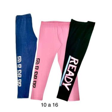 Imagem de Calça legging infantil / juvenil kit com 2 - Mikids , Sortida, 8