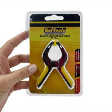 Imagem de Grampo Multiuso Fixação Resistente Beltools c/ Mola 3/75 mm - BELENUS