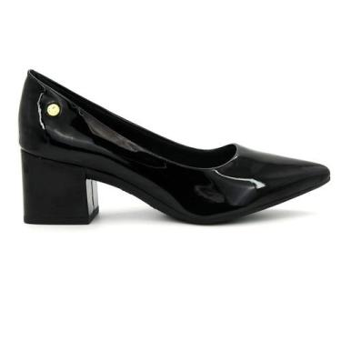 Imagem de Sapato Via Uno 318001 Scarpin Salto Grosso Alto Social Feminino, 35, P