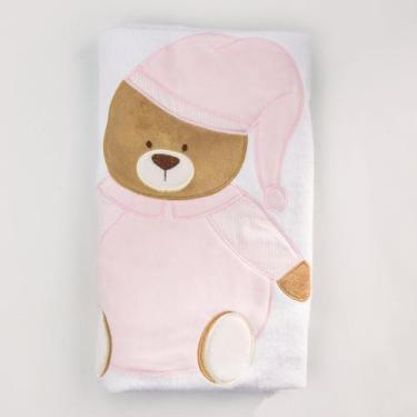 Imagem de Manta Infantil Ursinho Nino Rosa Zip Toys - Zippy Toys