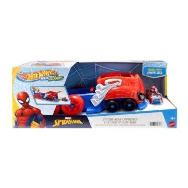 Imagem de Hot Wheels Lançador Homem Aranha Racer Verse - Mattel Jfv70