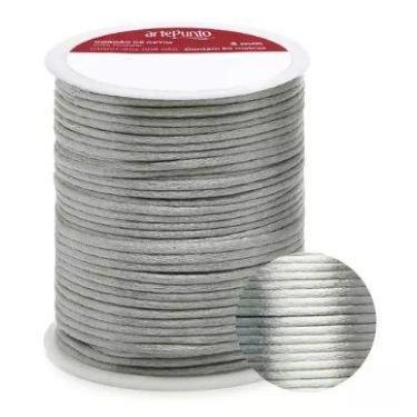 Imagem de Cordão de Cetim 2mm Arte Punto CD001 Cor 065 Prata 50 Metros - ARTEPUN