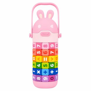 Imagem de Garrafa Infantil Térmica com Tabuada 430ml Rosa