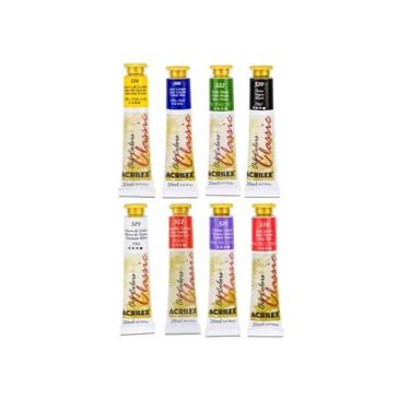 Imagem de KIT 8 Tintas A Óleo Oil Colors Classic ACRILEX Bisnaga de 20 ml