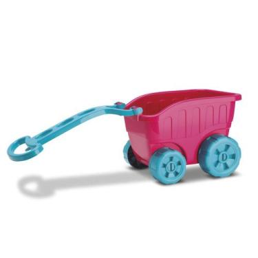 Imagem de Carriola De Praia Acessórios Diver Praia Diver Toys Rosa - Divertoys