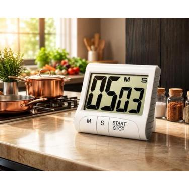 Imagem de Timer Digital Temporizador Cronômetro Cozinha Imã Regressivo 99 Horas 