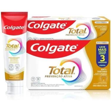 Imagem de Creme Dental Colgate Total Antitártaro Com 3 Unidades de 90g
