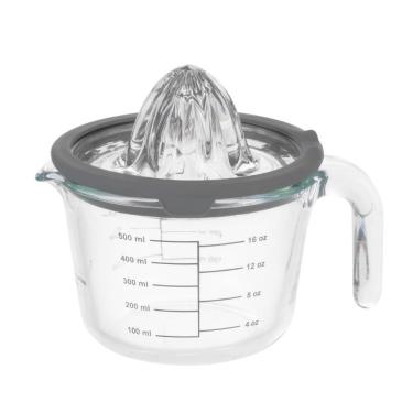 Imagem de Espremedor de Frutas 61227630 para Suco em Vidro Borossilicato com Medidor e Vedação em Silicone Cozinha Transparente