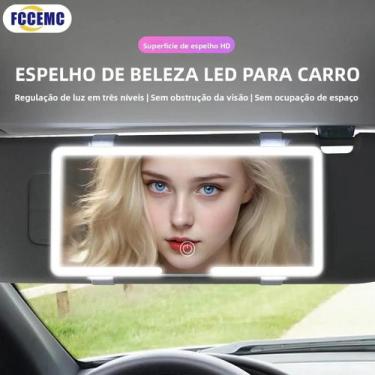 Imagem de Espelho De Maquiagem Para Carro Com Tela Sensível Ao Toque HD Para Mul