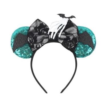 Imagem de Tiara De Orelhas De Rato Para Mulheres Com Lantejoulas E Laço, Acessór