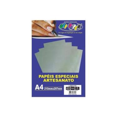 Imagem de Papel Lamicote A4 250g 10fls Convites Letras 3d Prata - OFF PAPER