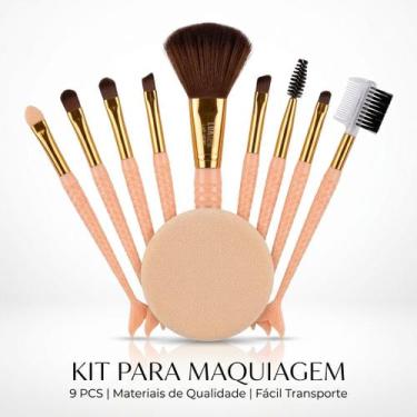 Imagem de Pincel Sereia Rosa Kit Acessório Decorativo para Maquiagem e Beleza, D