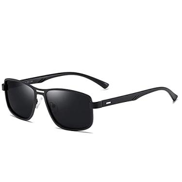 Imagem de Óculos de Sol Masculino com Armação de Metal Óculos Polarizado com Proteção Uv400 (C1)
