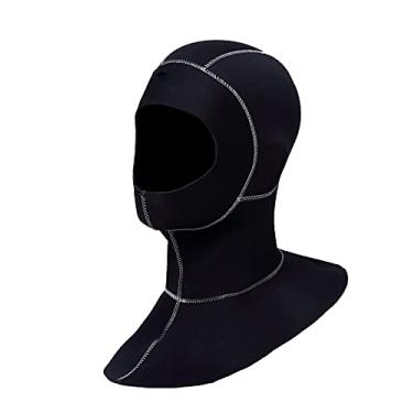 Imagem de Yajun Chapéu de mergulho térmico de 3 mm neoprene super elástico para surfe, caiaque, inverno, natação, quente, chapéu subaquático, prata, G (53